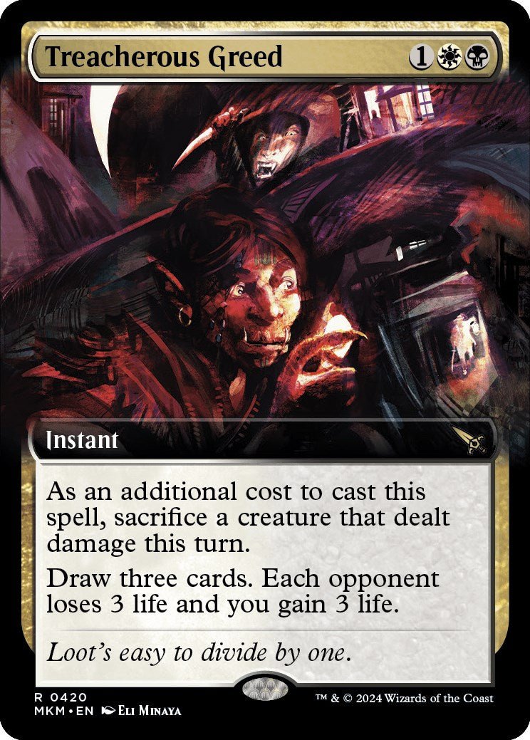 Treacherous Greed (Extended Art) [MKM - 420] - Cartes Sportives Rive Sud