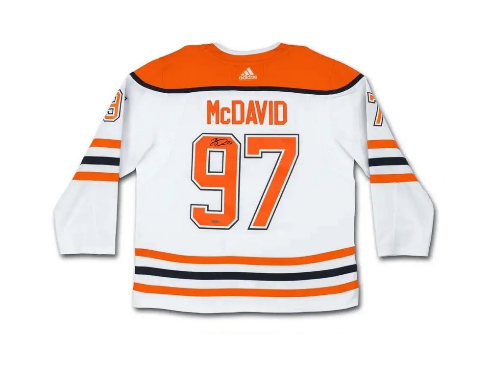 UDA Connor McDavid Autographed Edmonton Oilers Reverse Retro White