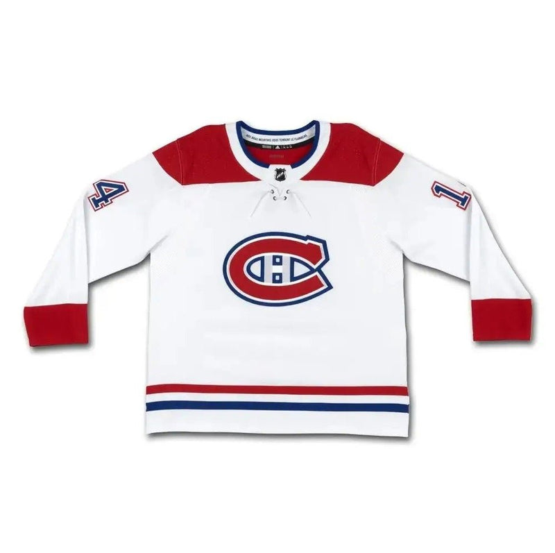 UDA Nick Suzuki Autographed Montreal Canadiens White Adidas Jersey - Cartes Sportives Rive Sud
