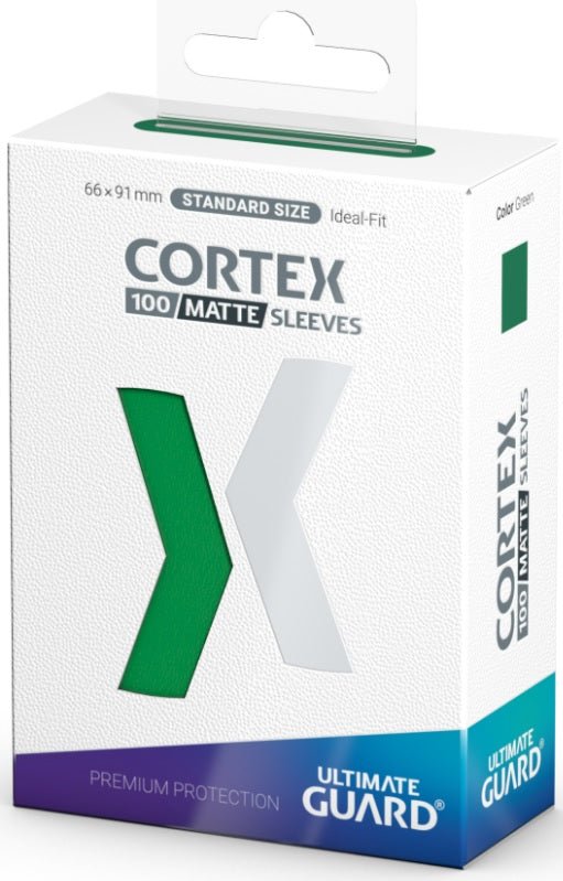 Ultimate Guard Cortex Standard Sleeves Green 100CT - Cartes Sportives Rive Sud