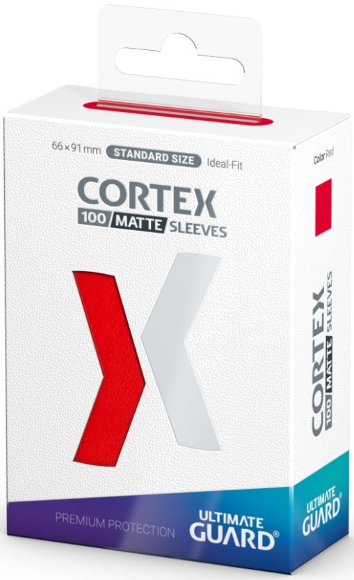 Ultimate Guard Cortex Standard Sleeves Matte Red 100CT - Cartes Sportives Rive Sud