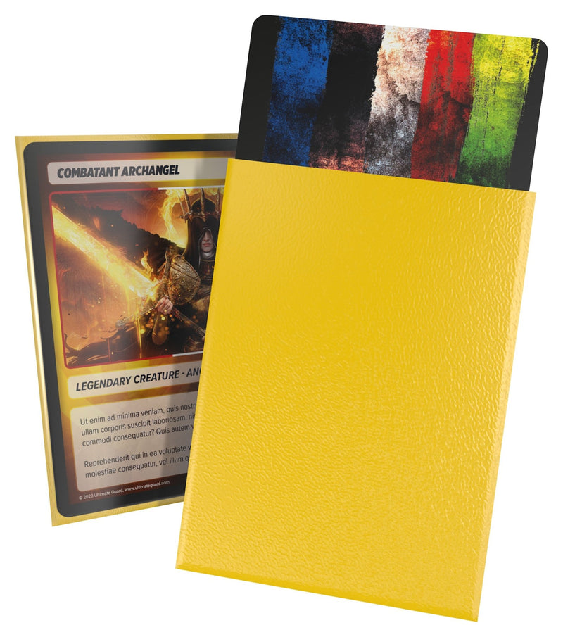 Ultimate Guard Cortex Standard Sleeves Matte Yellow 100CT - Cartes Sportives Rive Sud