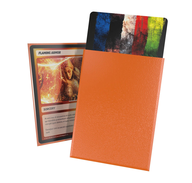 Ultimate Guard Cortex Standard Slevves Matte Orange 100CT - Cartes Sportives Rive Sud