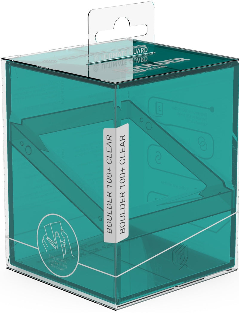 Ultimate Guard Deck Case Boulder 100+ Clear Malachite - Cartes Sportives Rive Sud