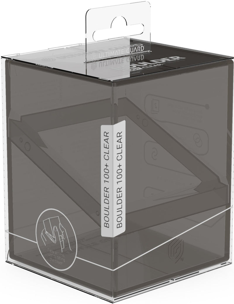 Ultimate Guard Deck Case Boulder 100+ Clear Onyx - Cartes Sportives Rive Sud