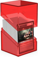 Ultimate Guard Deck Case Boulder 100+ Clear Ruby - Cartes Sportives Rive Sud