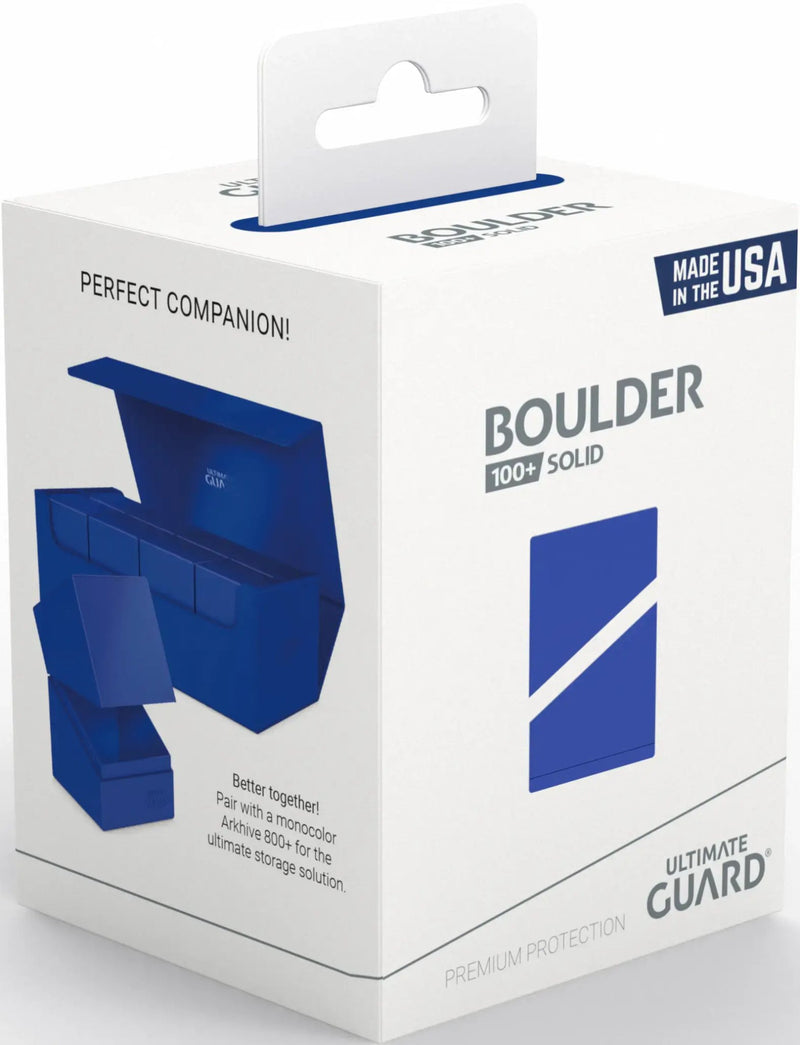 Ultimate Guard Deck Case Boulder 100+ Solid Blue - Cartes Sportives Rive Sud