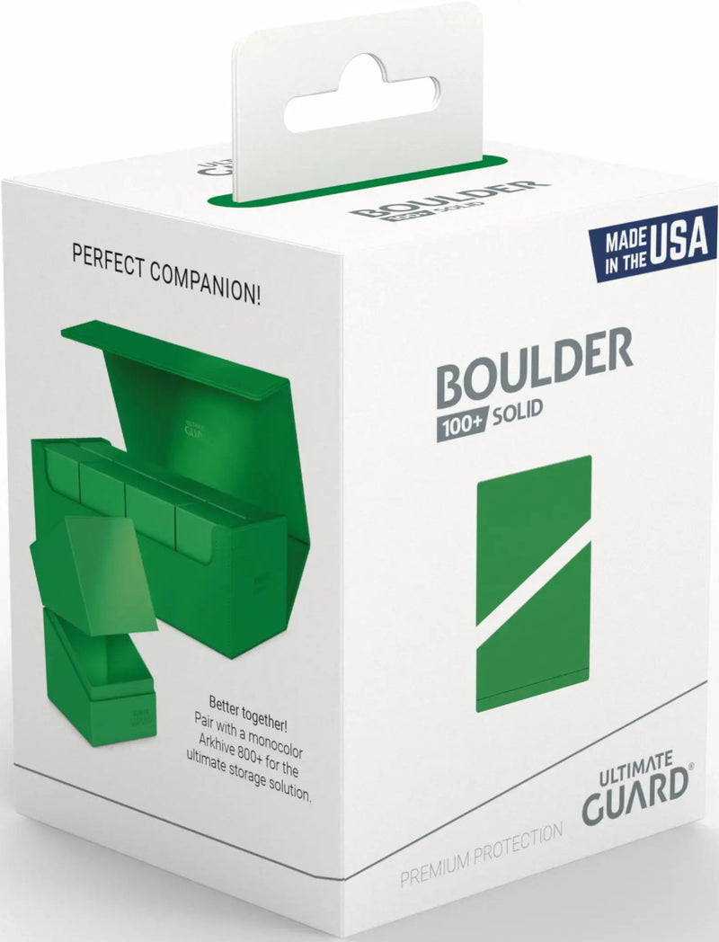 Ultimate Guard Deck Case Boulder 100+ Solid Green - Cartes Sportives Rive Sud