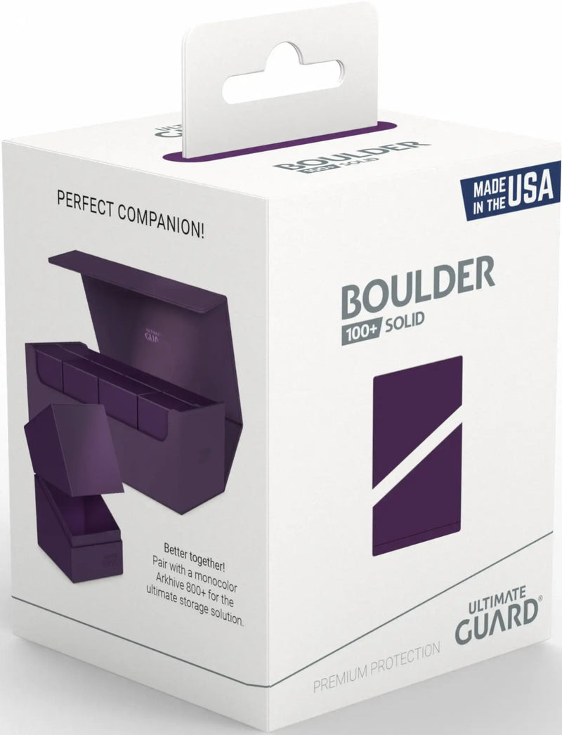 Ultimate Guard Deck Case Boulder 100+ Solid Purple - Cartes Sportives Rive Sud