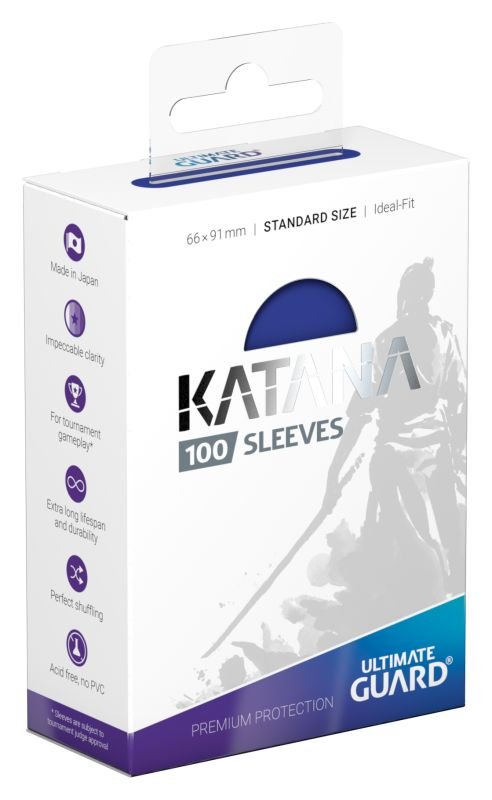 Ultimate Guard Sleeves Katana Blue 100CT - Cartes Sportives Rive Sud