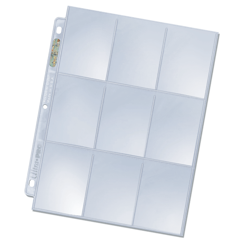Ultra Pro 9 - Pocket Retail Page Standard Size Cards (10ct) - Cartes Sportives Rive Sud