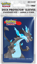 Ultra Pro D - Pro Pokemon Mega Charizard X Sleeves 65CT (Pre - Order) - Cartes Sportives Rive Sud