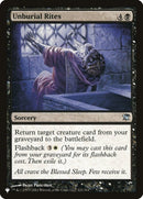 Unburial Rites [LIST - 122/264] - Cartes Sportives Rive Sud