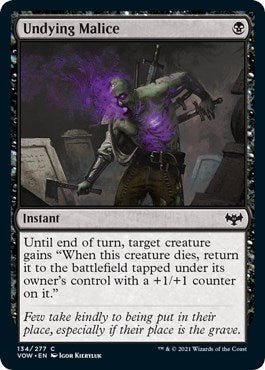 Undying Malice [VOW - 134] - Cartes Sportives Rive Sud