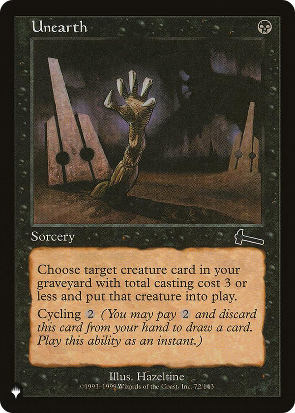 Unearth [LIST - 72/143] - Cartes Sportives Rive Sud