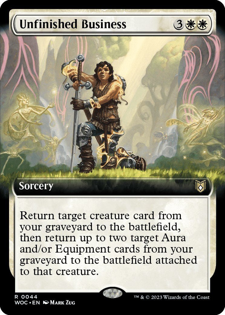 Unfinished Business (Extended Art) [WOC - 44] - Cartes Sportives Rive Sud