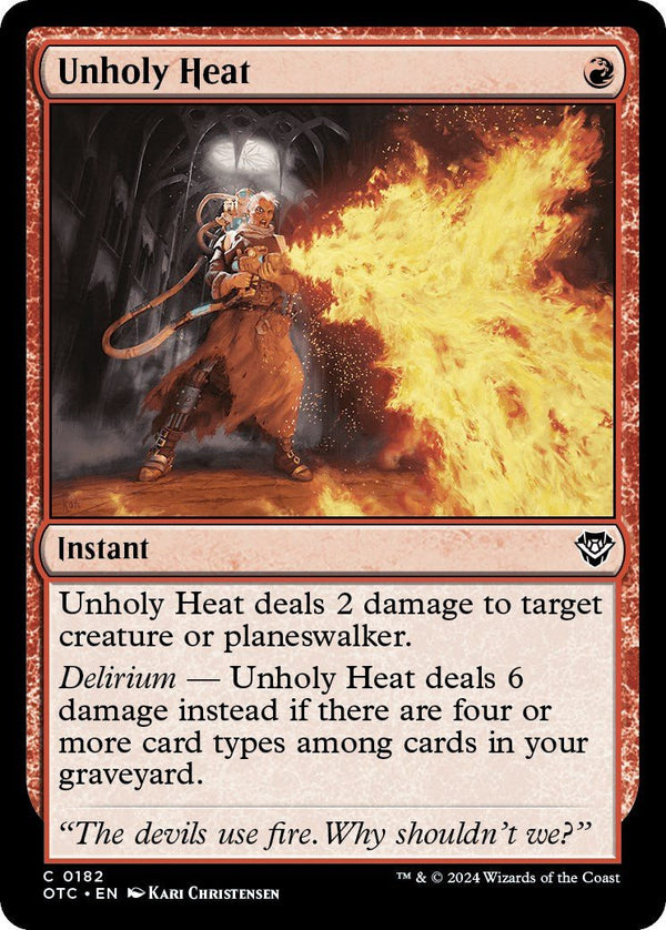 Unholy Heat [OTC - 182] - Cartes Sportives Rive Sud