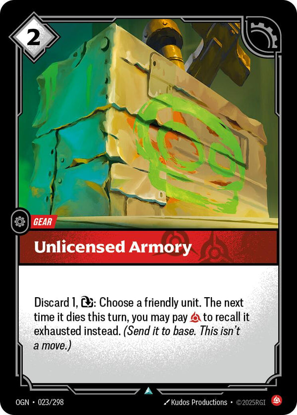 Unlicensed Armory [OGN - 023/298] - Cartes Sportives Rive Sud