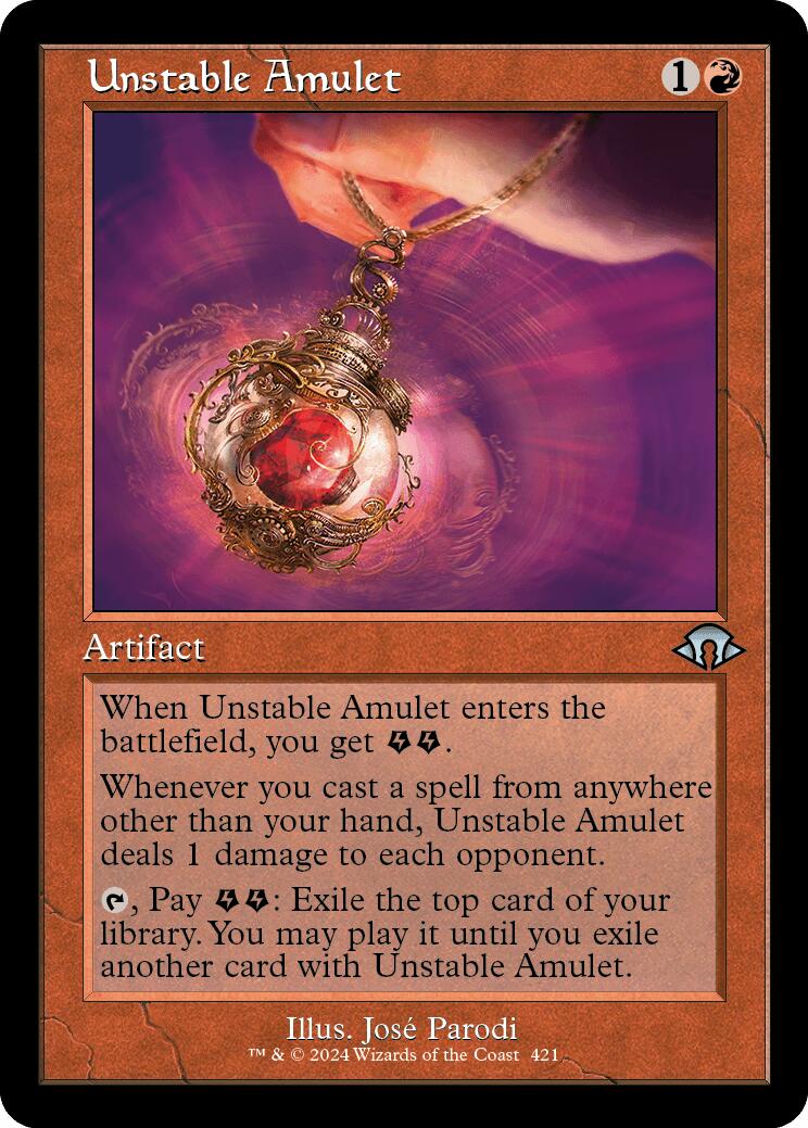 Unstable Amulet (Retro Frame) [MH3 - 421] - Cartes Sportives Rive Sud