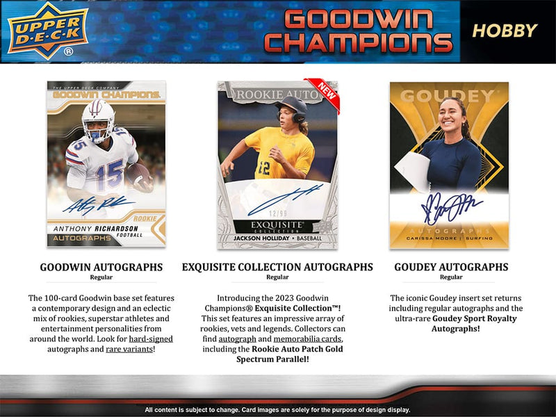 Upper Deck Multisports Goodwin Champions 2023 Hobby Box - Cartes Sportives Rive Sud