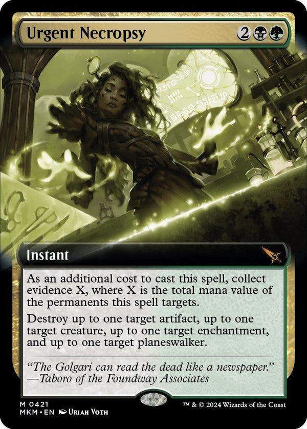 Urgent Necropsy (Extended Art) [MKM - 421] - Cartes Sportives Rive Sud