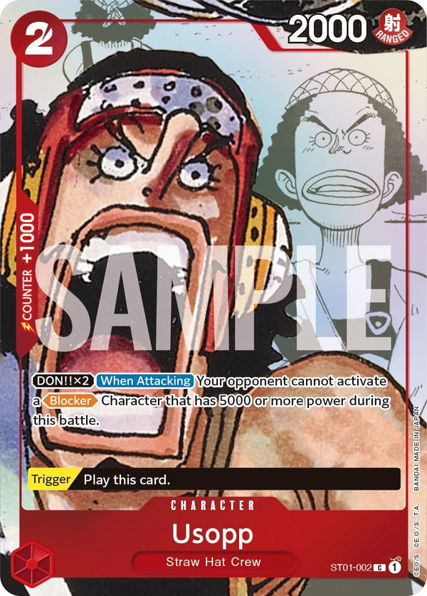 Usopp - ST01 - 002 (Alternate Art) [OP - PR - ST01 - 002] - Cartes Sportives Rive Sud