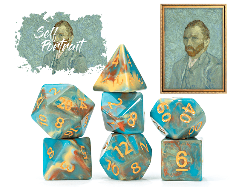 Van Gogh Dice : Self Portrait (Pre - Order) - Cartes Sportives Rive Sud