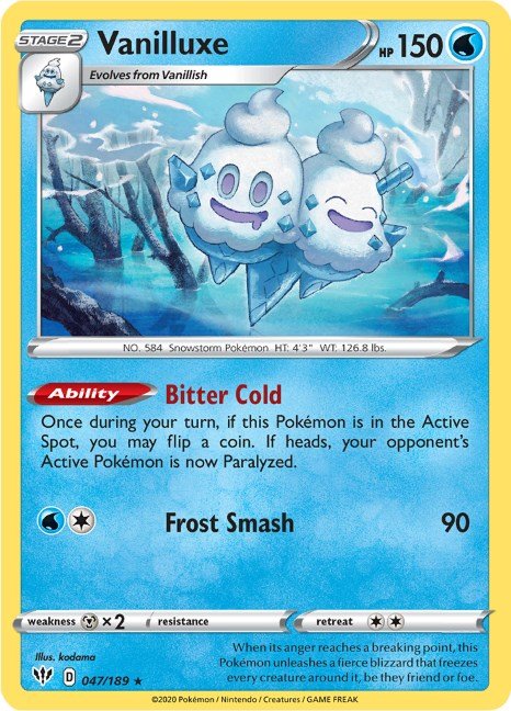 Vanilluxe [SWSH03 - 047/189] - Cartes Sportives Rive Sud