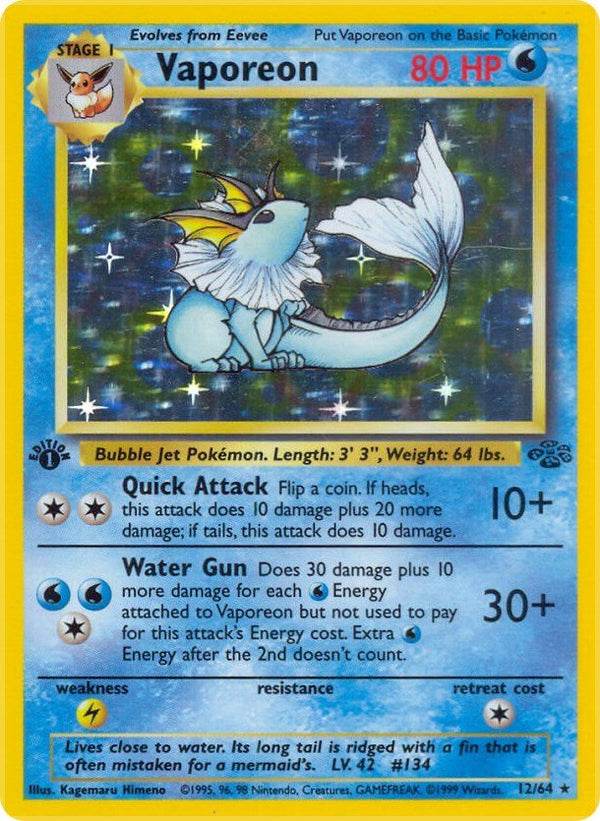 Vaporeon (12) [JU - 12/64] - Cartes Sportives Rive Sud