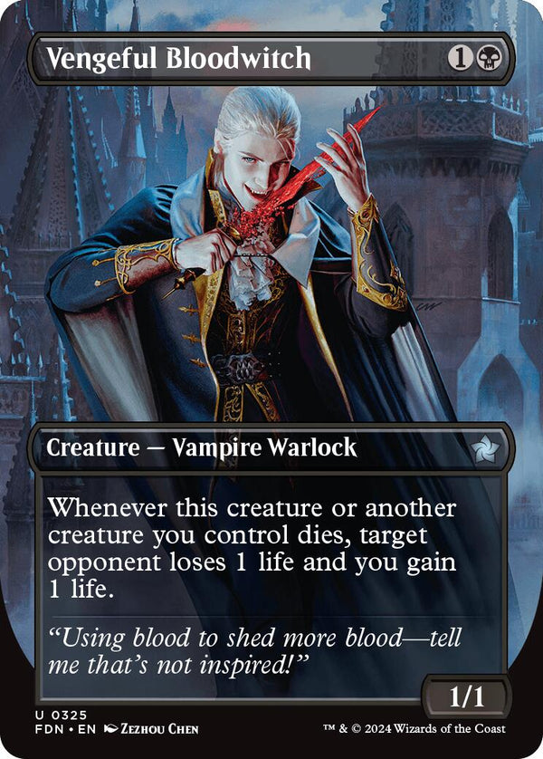 Vengeful Bloodwitch (Borderless) [FDN - 325] - Cartes Sportives Rive Sud
