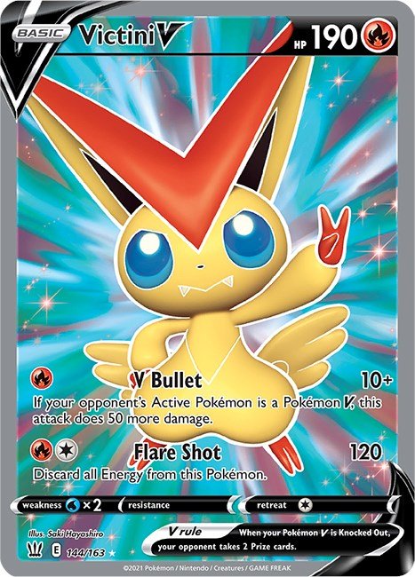 Victini V (Full Art) [SWSH05 - 144/163] - Cartes Sportives Rive Sud