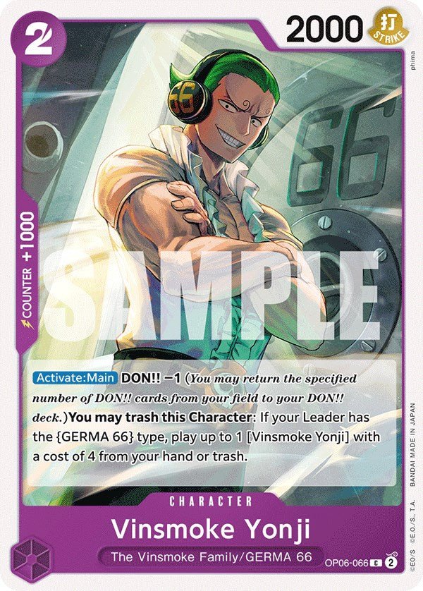 Vinsmoke Yonji (066) [OP06 - OP06 - 066] - Cartes Sportives Rive Sud