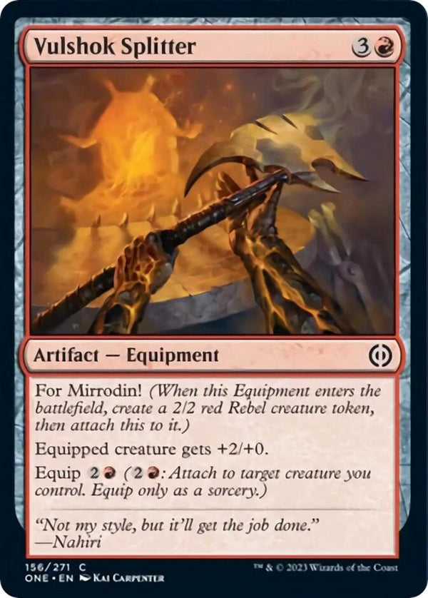 Vulshok Splitter [ONE - 156] - Cartes Sportives Rive Sud