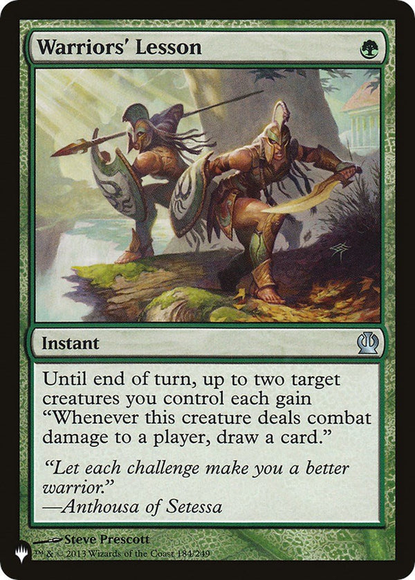 Warriors' Lesson [LIST - 184/249] - Cartes Sportives Rive Sud