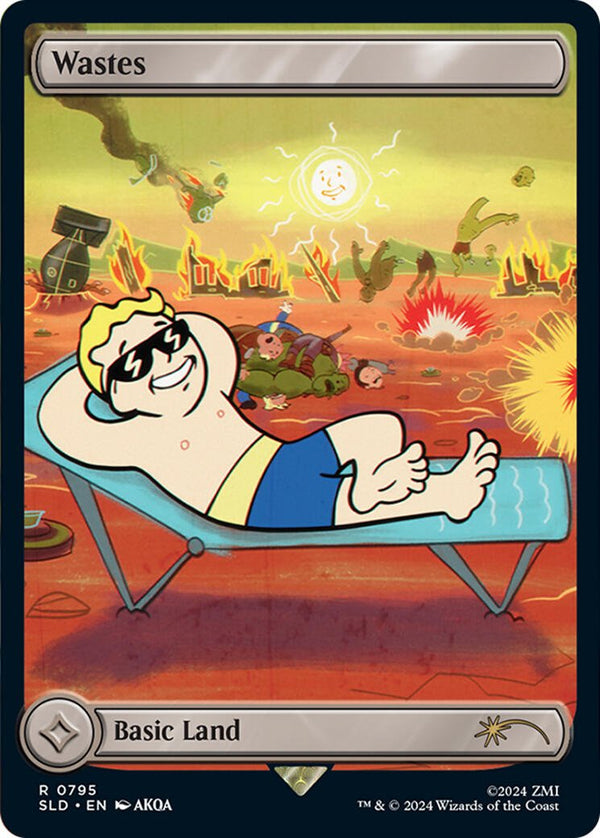 Wastes (795) - Full Art (Rainbow Foil) [SLD - 795] - Cartes Sportives Rive Sud
