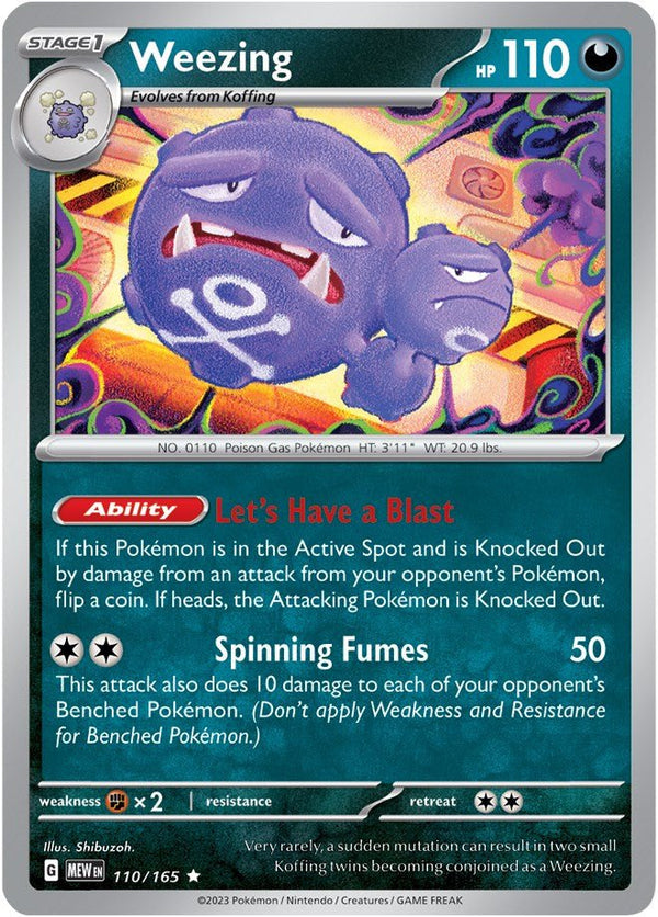 Weezing [MEW - 110/165] - Cartes Sportives Rive Sud