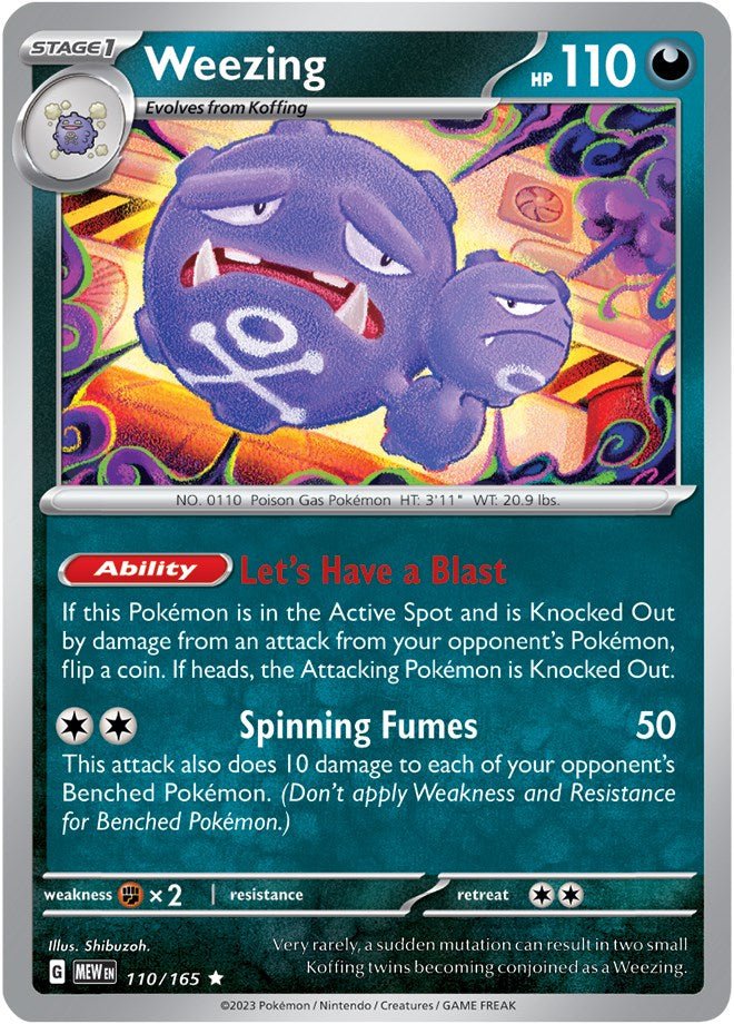 Weezing [MEW - 110/165] - Cartes Sportives Rive Sud