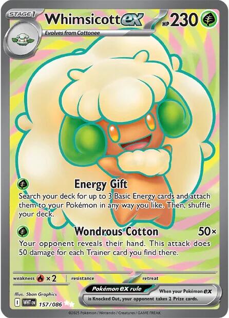 Whimsicott ex - 157/086 [WHT - 157/086] - Cartes Sportives Rive Sud
