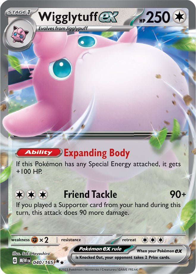 Wigglytuff ex - 040/165 [MEW - 040/165] - Cartes Sportives Rive Sud