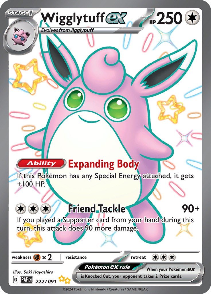 Wigglytuff ex [PAF - 222] - Cartes Sportives Rive Sud