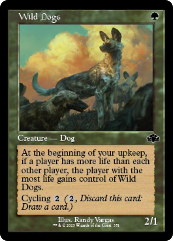 Wild Dogs (Retro Frame) [DMR - 351] - Cartes Sportives Rive Sud