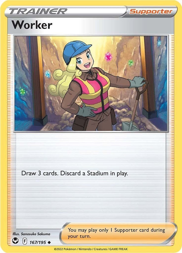 Worker [SWSH12 - 167/195] - Cartes Sportives Rive Sud