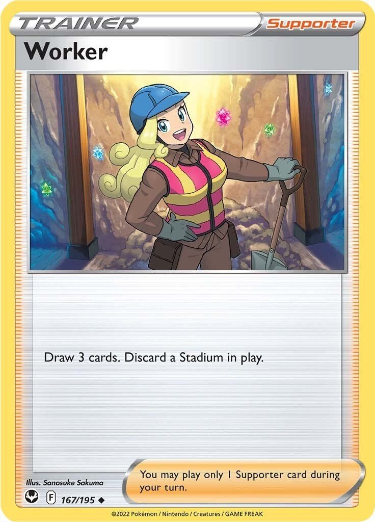 Worker [SWSH12 - 167/195] - Cartes Sportives Rive Sud