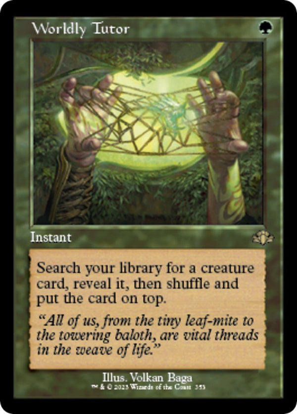 Worldly Tutor (Retro Frame) [DMR - 353] - Cartes Sportives Rive Sud