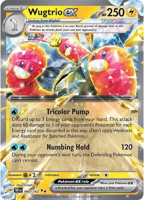 Wugtrio ex - 060/162 [TEF - 060/162] - Cartes Sportives Rive Sud