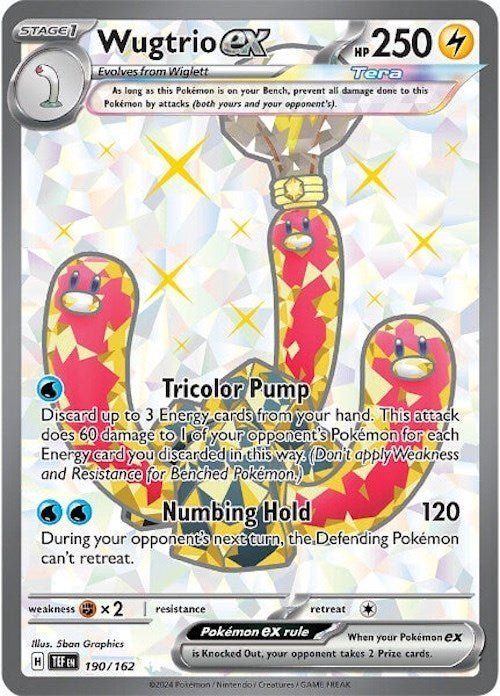 Wugtrio ex - 190/162 [TEF - 190/162] - Cartes Sportives Rive Sud