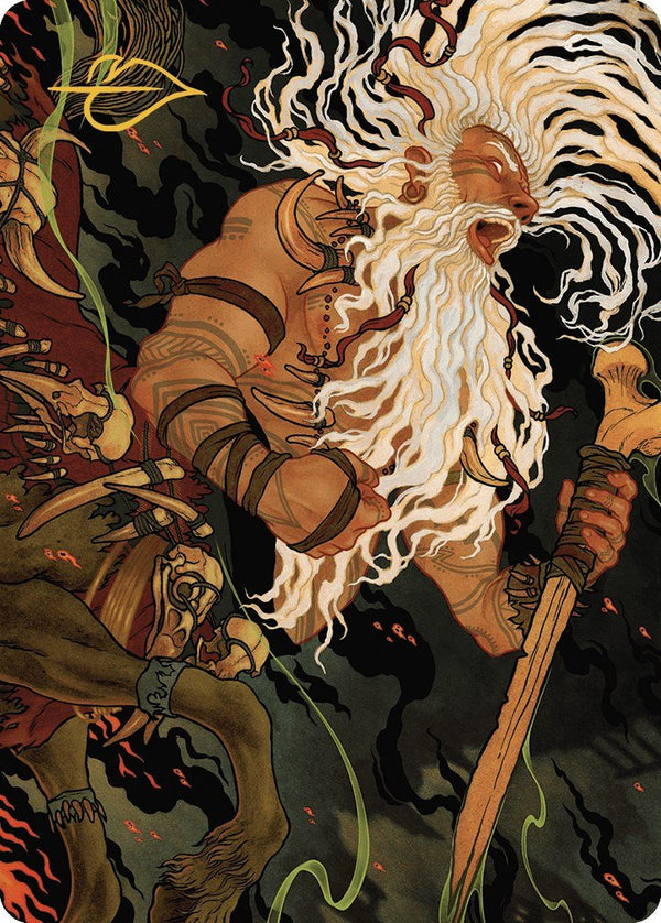 Yarus, Roar of the Old Gods Art Card (46/49) (Gold - Stamped Signature) [ASMKM - 46] - Cartes Sportives Rive Sud