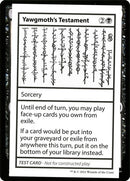 Yawgmoth's Testament (No PW Symbol) [CMB1 - N/A] - Cartes Sportives Rive Sud