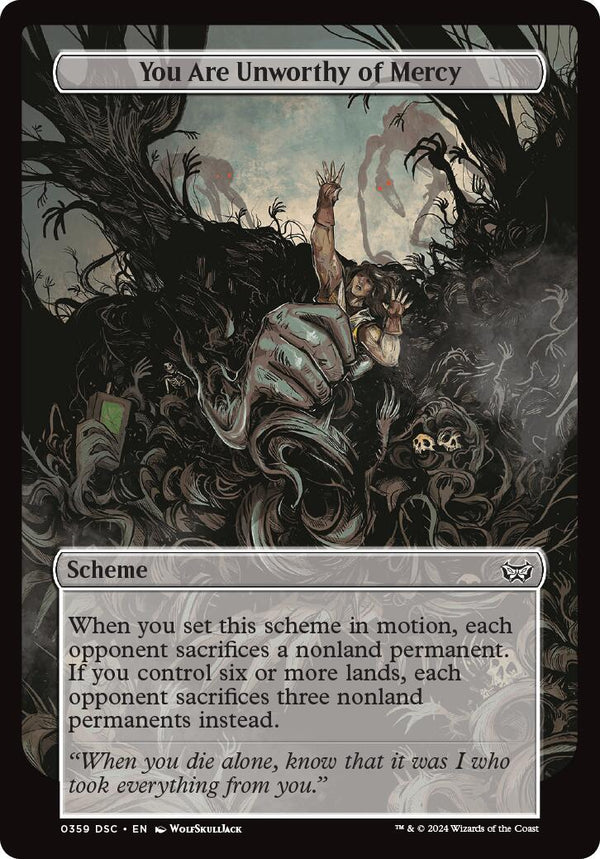 You Are Unworthy of Mercy (Full Art) [A:DSC - 359] - Cartes Sportives Rive Sud