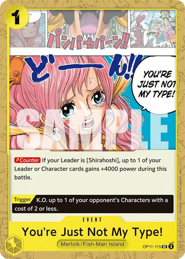 You're Just Not My Type! [OP11 - OP11 - 115] - Cartes Sportives Rive Sud